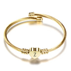 Bracelet coeur avec initiale or z