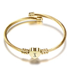 Bracelet coeur avec initiale or x