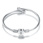 Bracelet coeur avec initiale argent o