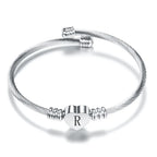 Bracelet coeur avec initiale argent r