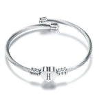 Bracelet coeur avec initiale argent h