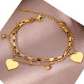 Double Heart Bracelet for Women