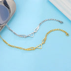 Bracelet coeur et ailes d'ange