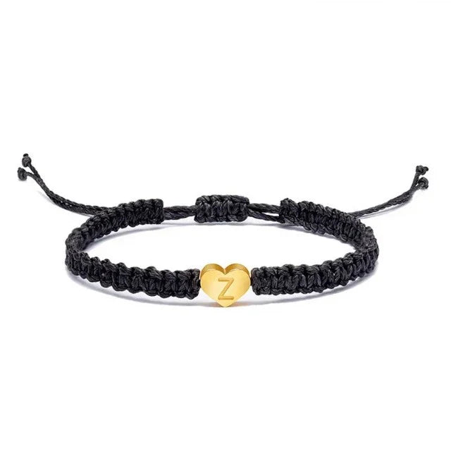 Initial Heart Bracelet Gold