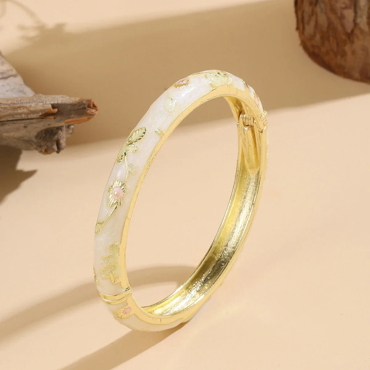 Colorful Bracelet with White Flowers