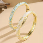 Colorful Bracelet with Blue and White Flowers