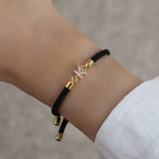 Bracelet coloré avec initiale en strass - lettre