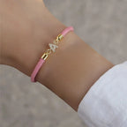 Bracelet coloré avec initiale en strass - lettre