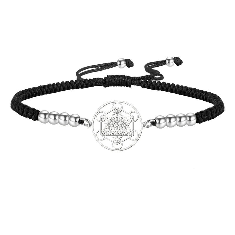 Colored Metatron's Cube Bracelet black