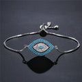 Bracelet Against the Evil Eye Blue Greek Turkish Matiasma Mataki Silver Chain Bracelet 1