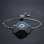 Bracelet Against the Evil Eye Blue Greek Turkish Matiasma Mataki Silver Chain Bracelet 2