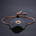 Bracelet Against the Evil Eye Blue Greek Turkish Matiasma Mataki Rose Gold Chain Bracelet 2