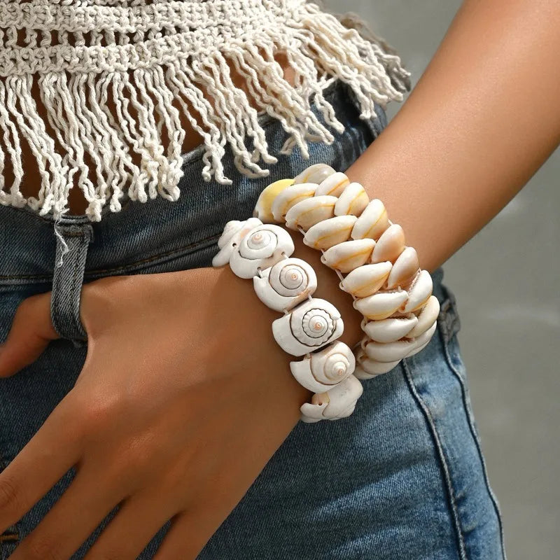 Bracelet coquillage cauri boho
