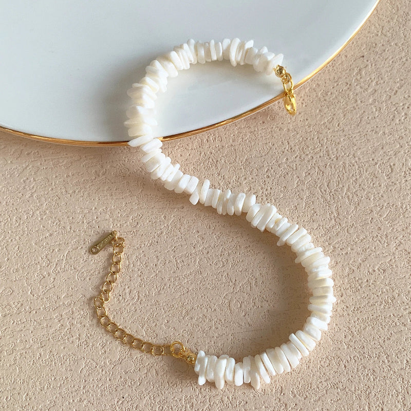 Bracelet Coquillage en Nacre Blanc