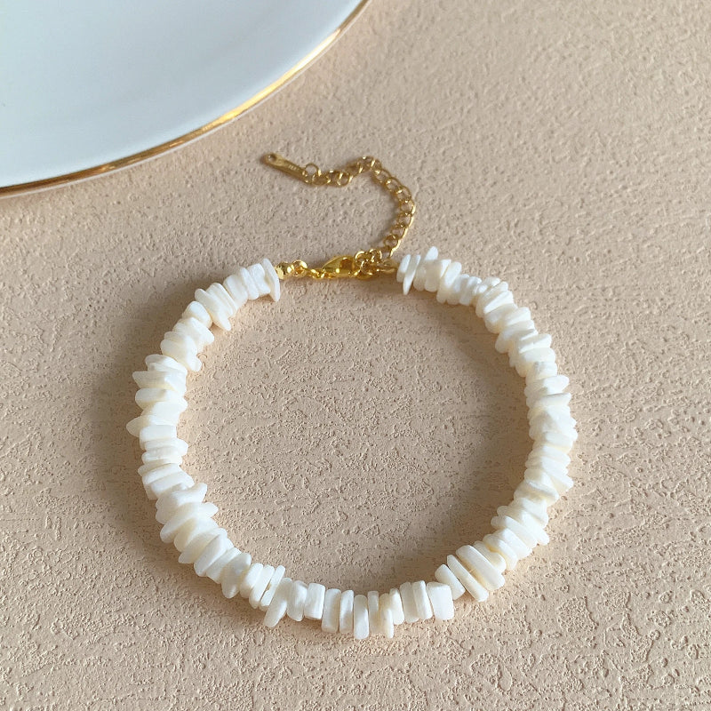 Bracelet Coquillage en Nacre Blanc