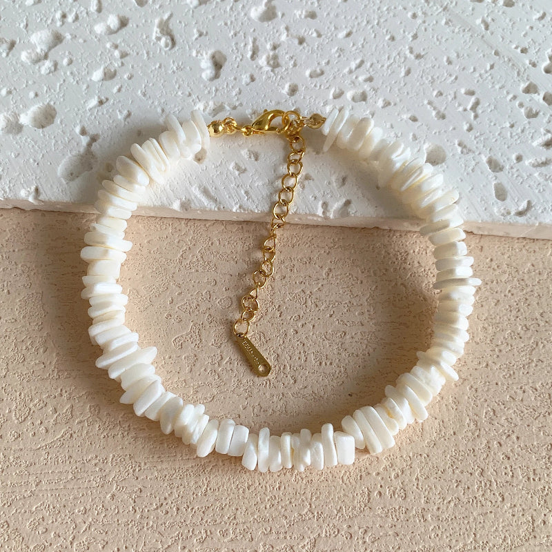 Bracelet Coquillage en Nacre Blanc