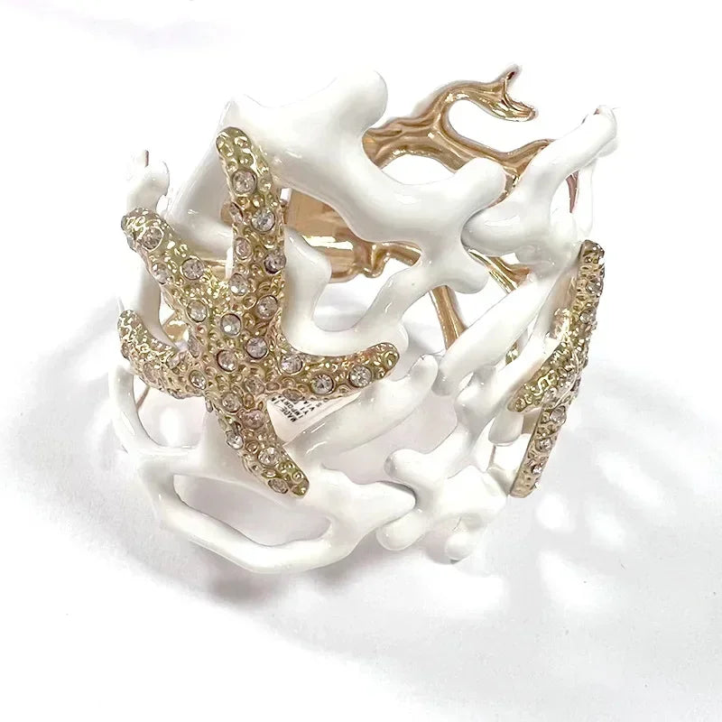 White Coral and Starfish Bracelet