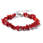 Bracelet corail petits éclats rouge