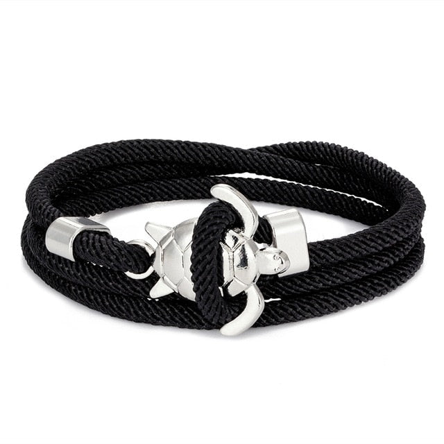 Black Sea Turtle Cord Bracelet