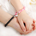 Couple Bracelet Pink and Black Pearl