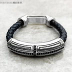 Rustic Cross Leather Bracelet - Exception®