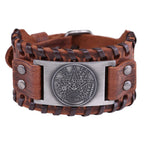 Leather Bracelet Pentacle Witchcraft Wiccan Chain 1