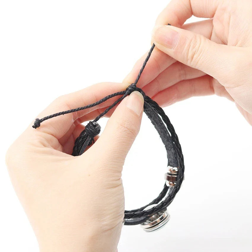 Leather Bracelet Zodiac Sign 12 Constellations