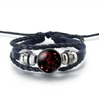 Leather Bracelet Zodiac Sign 12 Constellations Cancer