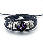 Leather Bracelet Zodiac Sign 12 Constellations Gemini
