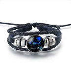 Leather Bracelet Zodiac Sign 12 Constellations Pisces