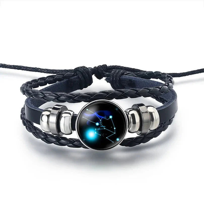 Leather Bracelet Zodiac Sign 12 Constellations Taurus