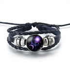 Leather Bracelet Zodiac Sign 12 Constellations Libra
