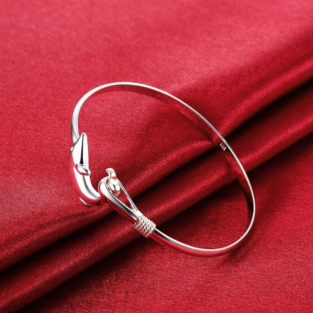 Silver Dolphin Bracelet for Women