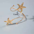Bracelet de bras boho pour femme - chaîne de biceps étoile de mer