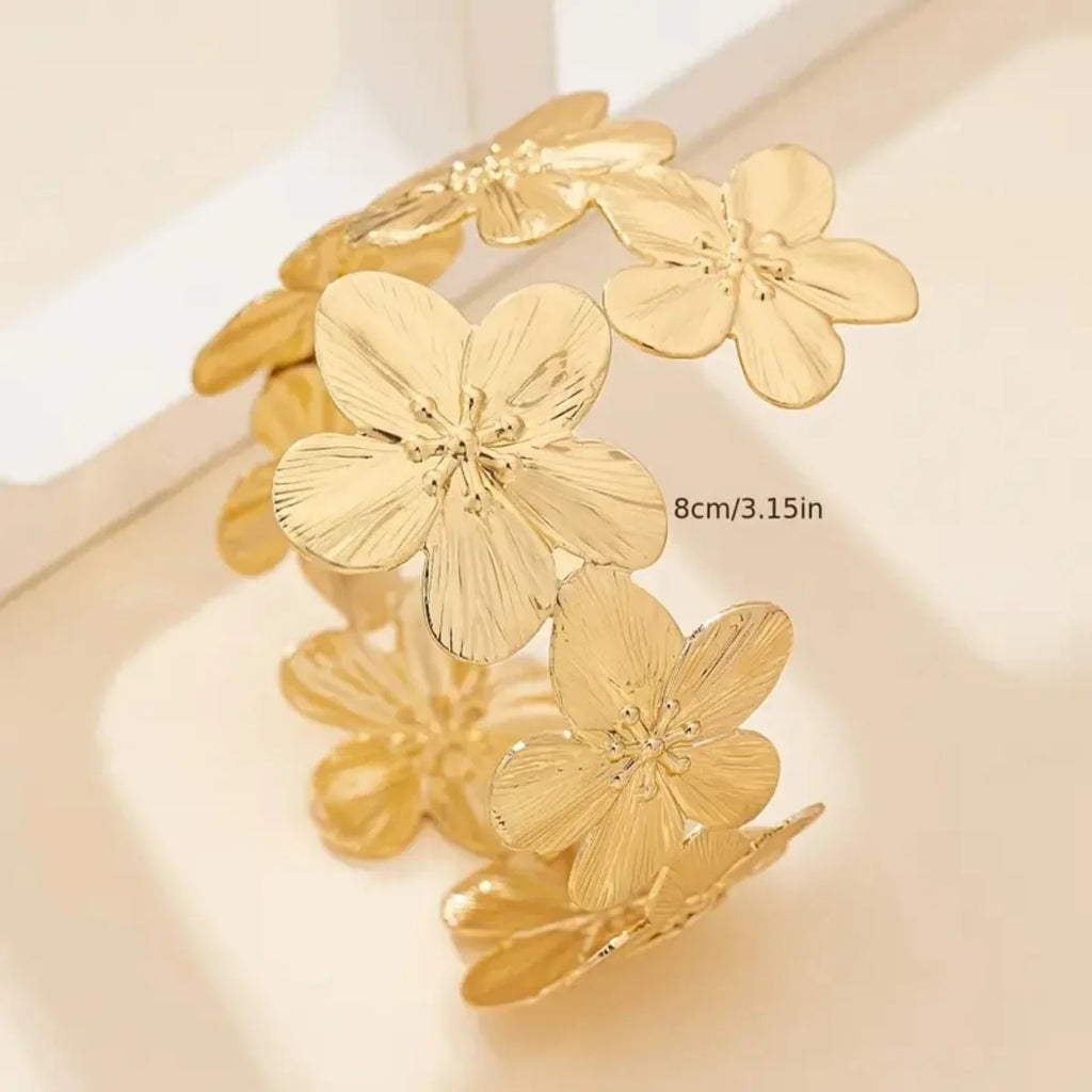 Bracelet de bras pour femme - chaîne de biceps pétales de fleur