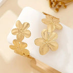 Bracelet de bras pour femme - chaîne de biceps pétales de fleur or