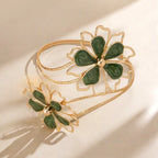 Bracelet de bras pour femme fleur - Chaîne de biceps vert