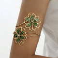 Bracelet de bras pour femme fleur - Chaîne de biceps vert