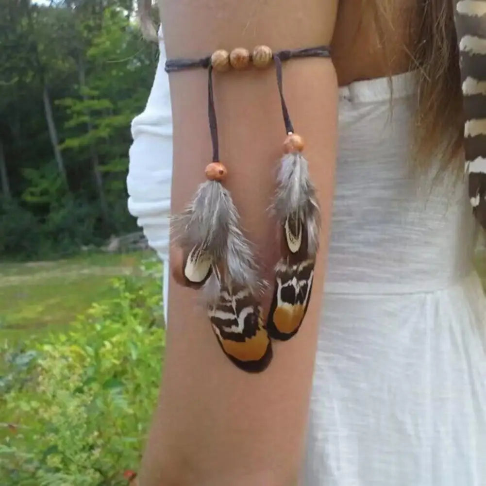 Bracelet de bras pour femme plume - Chaîne de biceps