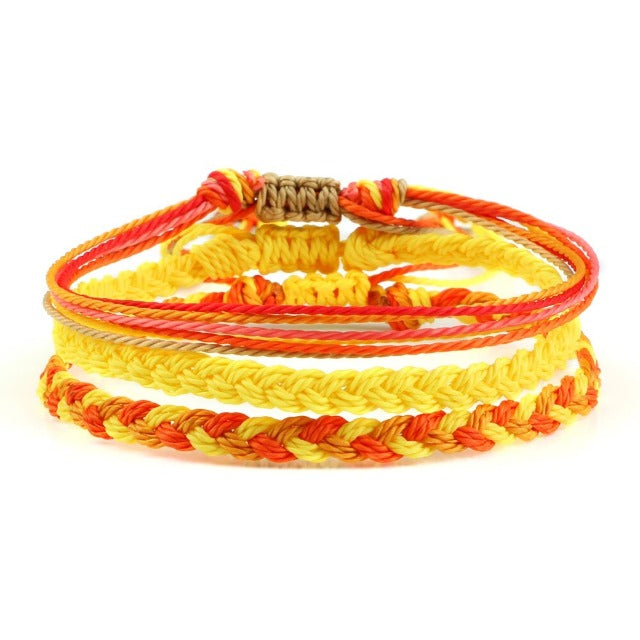 Tibetan Lucky Braided Bracelet 9 Yellow Colors