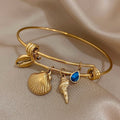 Bracelet de Charme Coquillages or
