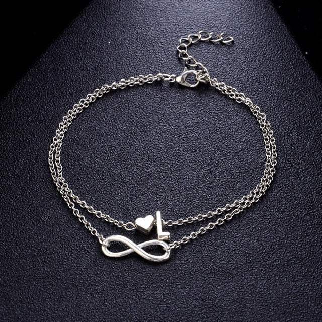 Personalized Silver Anklet for Women