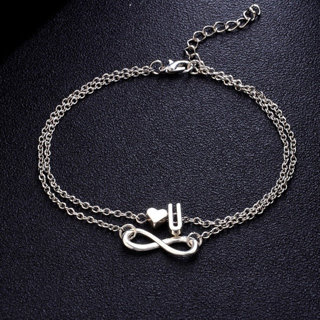 Personalized Silver Anklet for Women