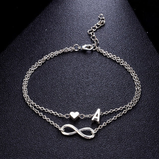 Personalized Silver Anklet for Women