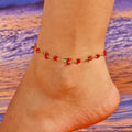 Ankle Bracelet with Cherry Flowers