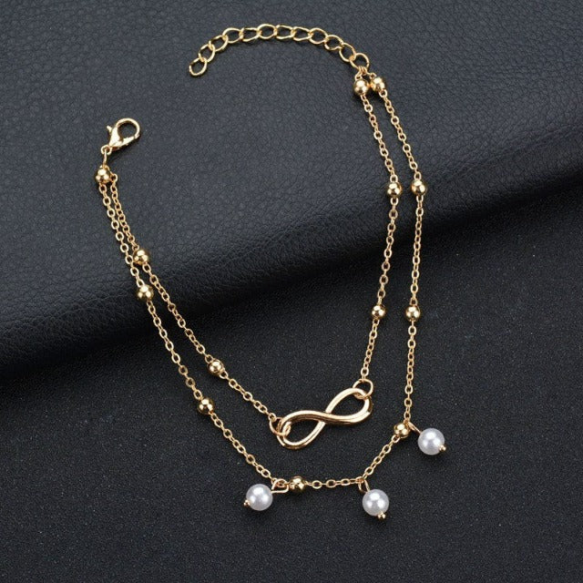 Infinity Anklet Bracelet for Women gold