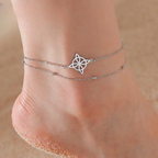 Silver Witch's Knot Anklet