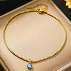 Gold Blue Eye Anklet