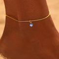 Gold Blue Eye Anklet