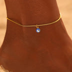 Gold Blue Eye Anklet